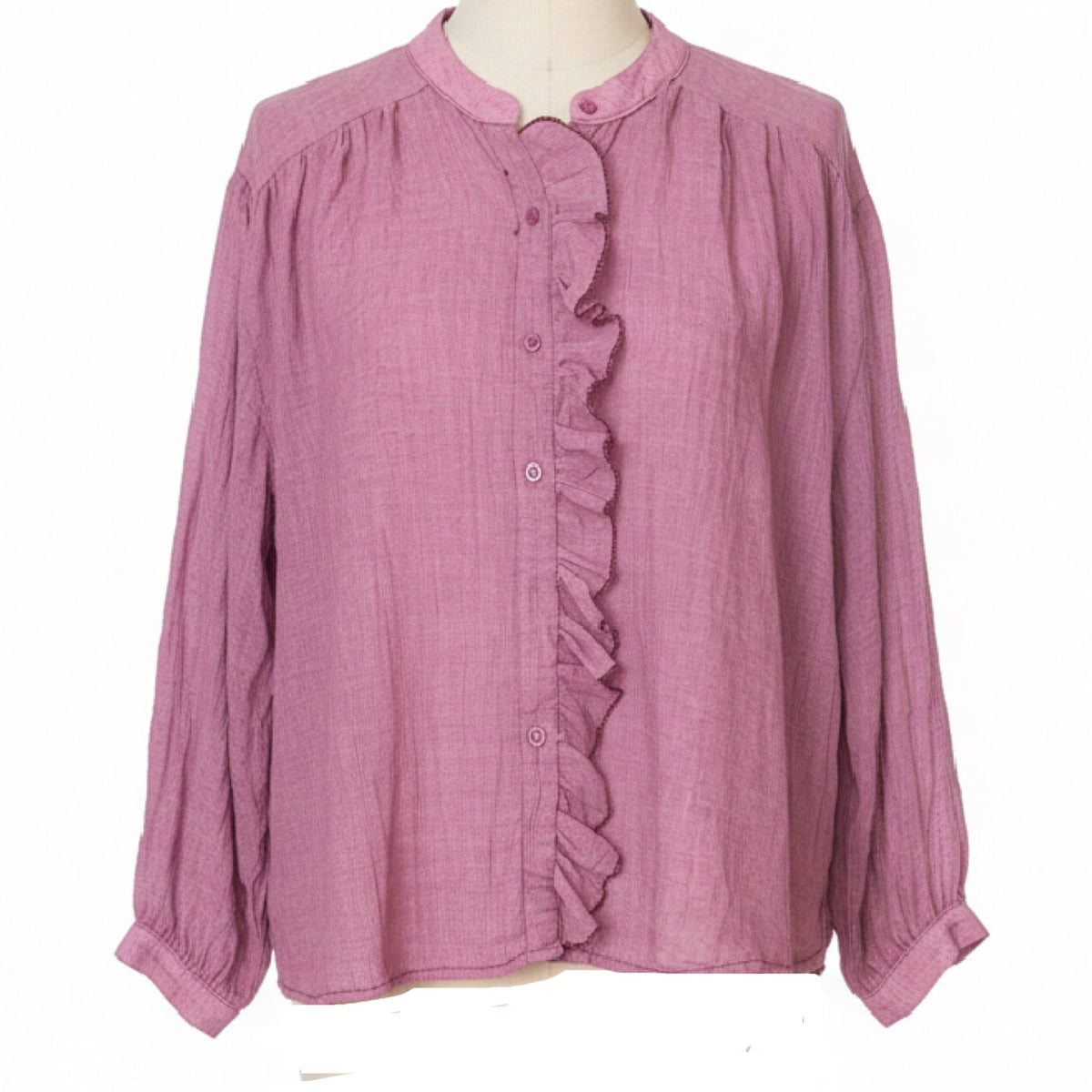Raspberry Ruffle Shirt