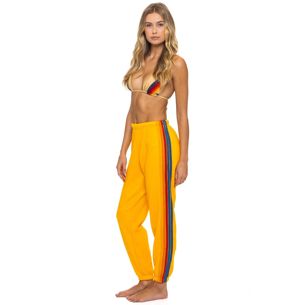 5 Stripe Sweatpants Gold
