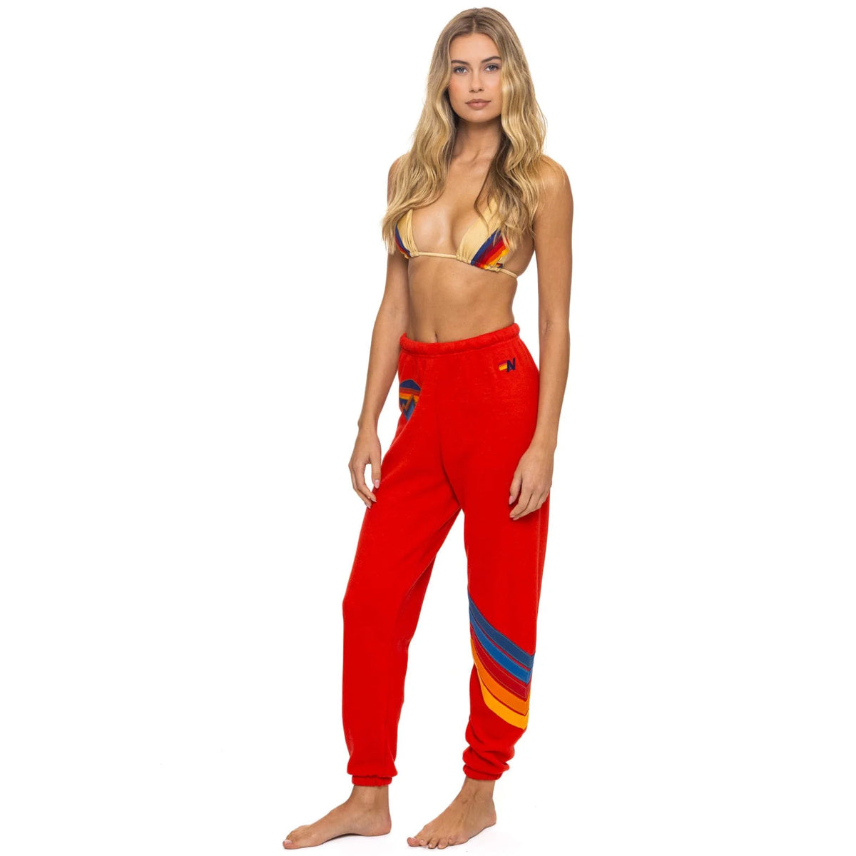 *LANDING NOW* Circle Chevron Sweatpants Flash Red