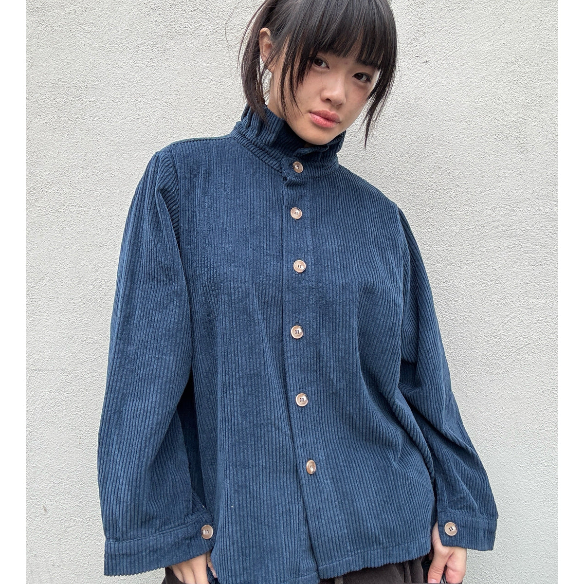 *NEW* Johanna Jumbo Cord Shirt Navy