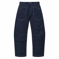 Topstitched Barrel Navy