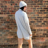 *NEW* Absolut Cashmere Extra Long Turtle Neck Heather Grey