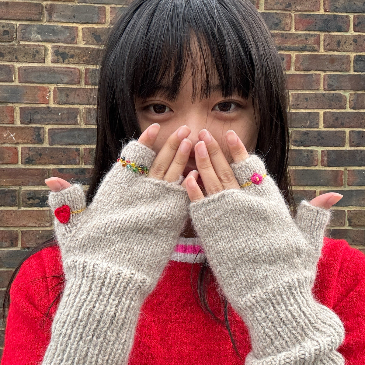 Ring Mittens Natural
