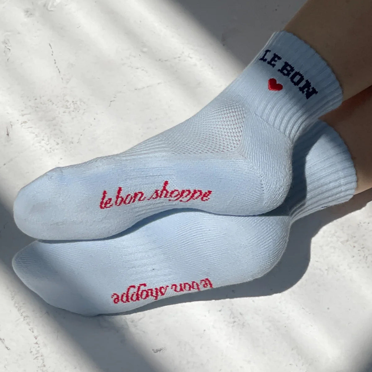 *NEW* Le Bon Shoppe Embroidered Crew Sky Blue