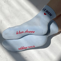 *NEW* Le Bon Shoppe Embroidered Crew Sky Blue