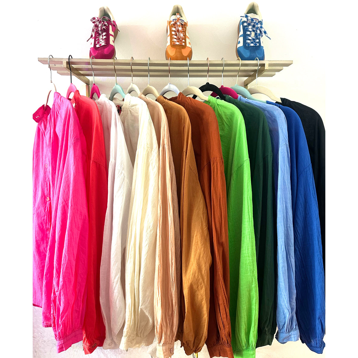 *BACK IN STOCK* Johanna Lightweight Cotton Shirt Black