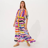 Mii Mona Dress Off-White Multicoloured