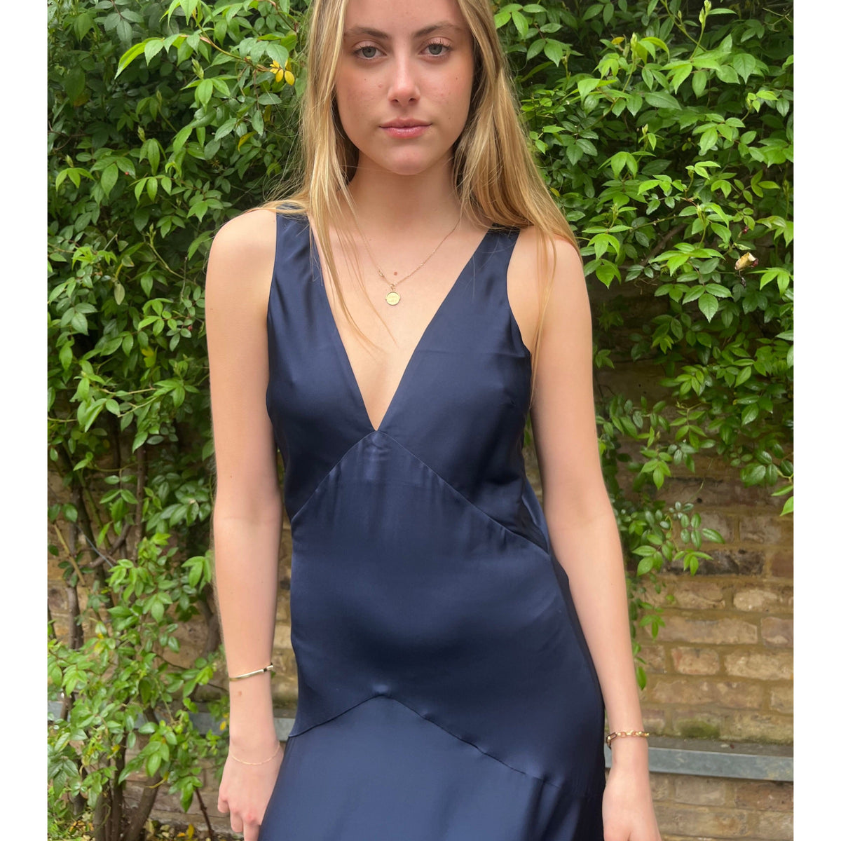 Silk95 Mar A Lago Evening Dress Navy