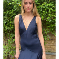 Silk95 Mar A Lago Evening Dress Navy