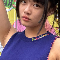 Useless Upcycled Blue Cashmere Tank