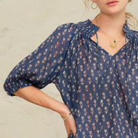 *PRE ORDER* Ari Short Sleeve Top Indigo