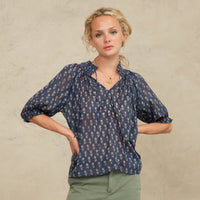 *PRE ORDER* Ari Short Sleeve Top Indigo