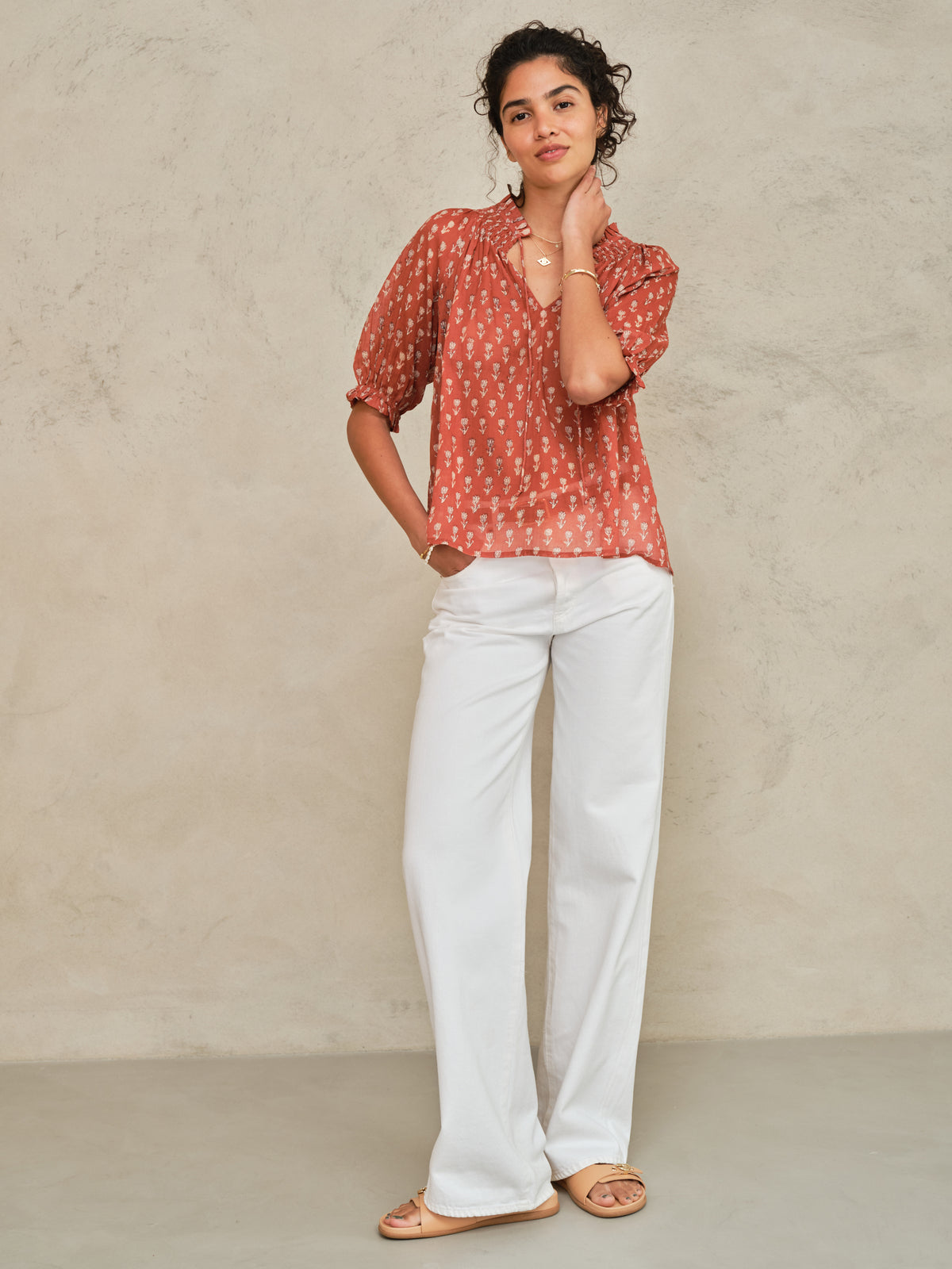 *PRE ORDER* Ari Short Sleeve Top Rust