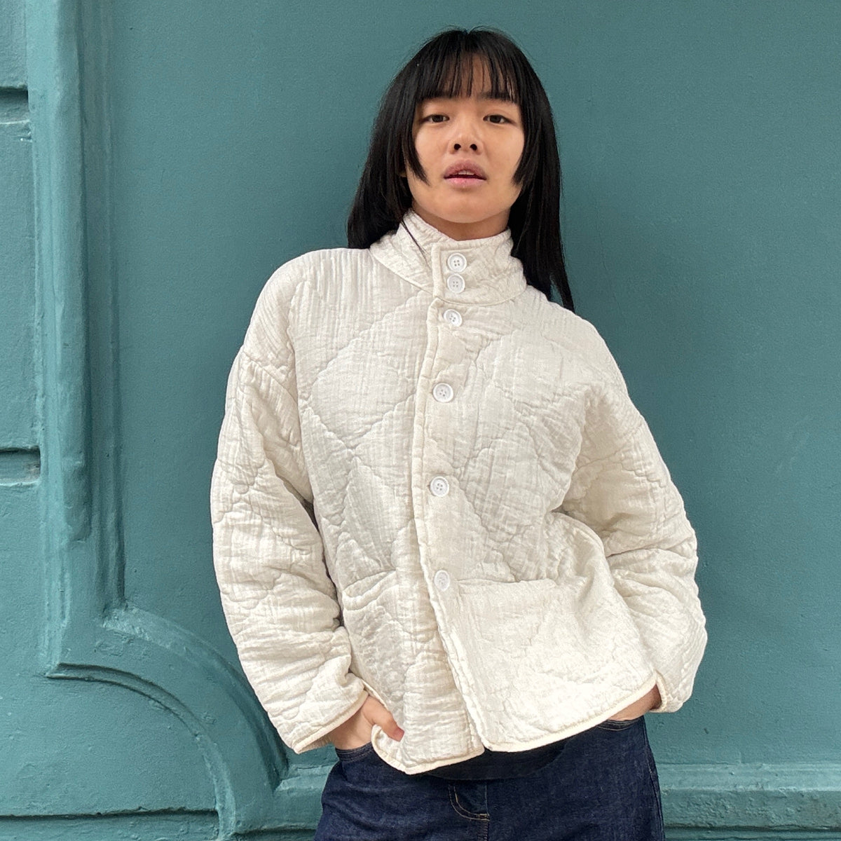 *NEW* White Quilted Jacket