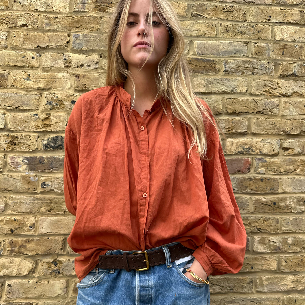 Lightweight Cotton Shirt Chestnut