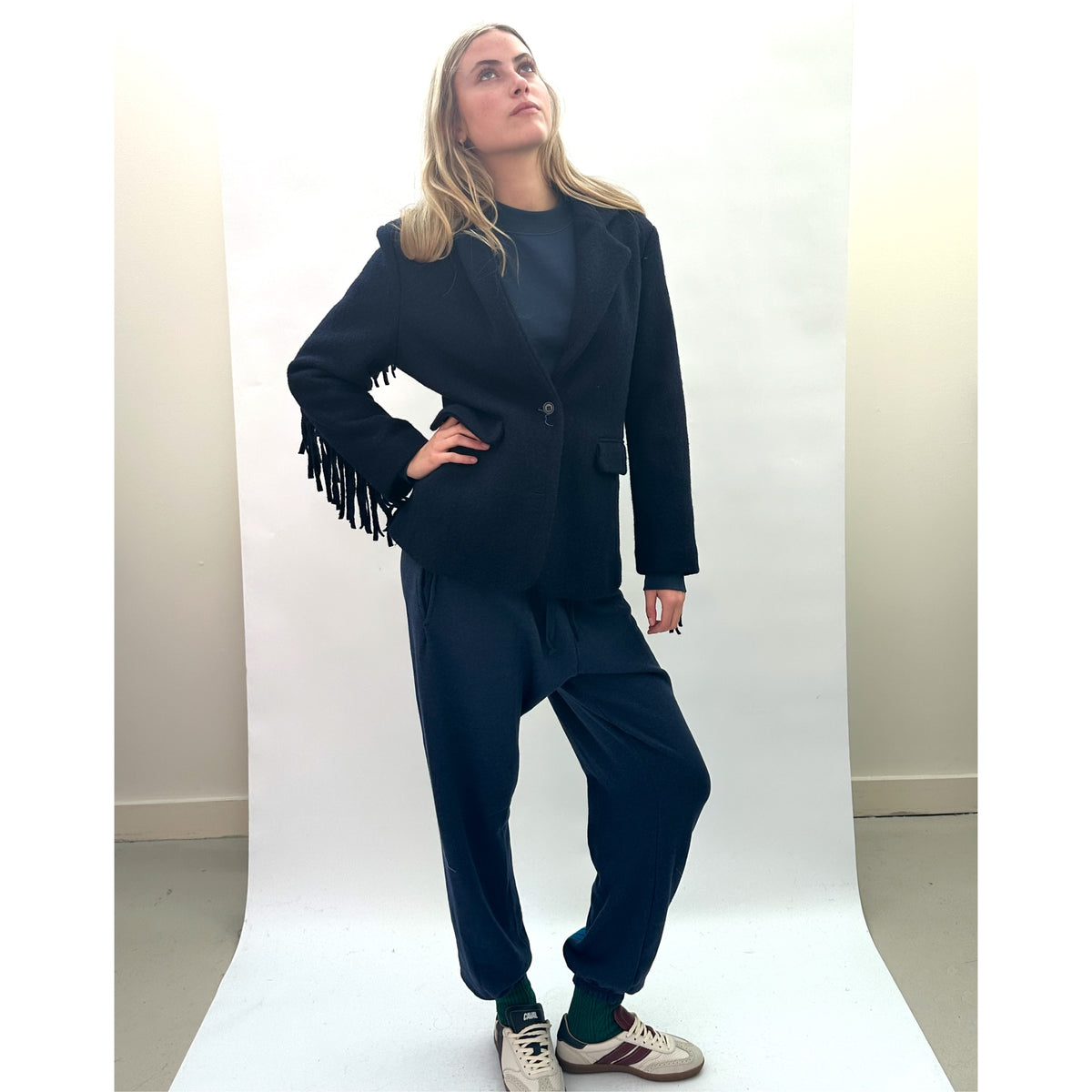Fringe Jacket Navy