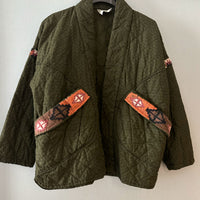 *NEW SEASON* Johanna Braided Kimono Olive Print