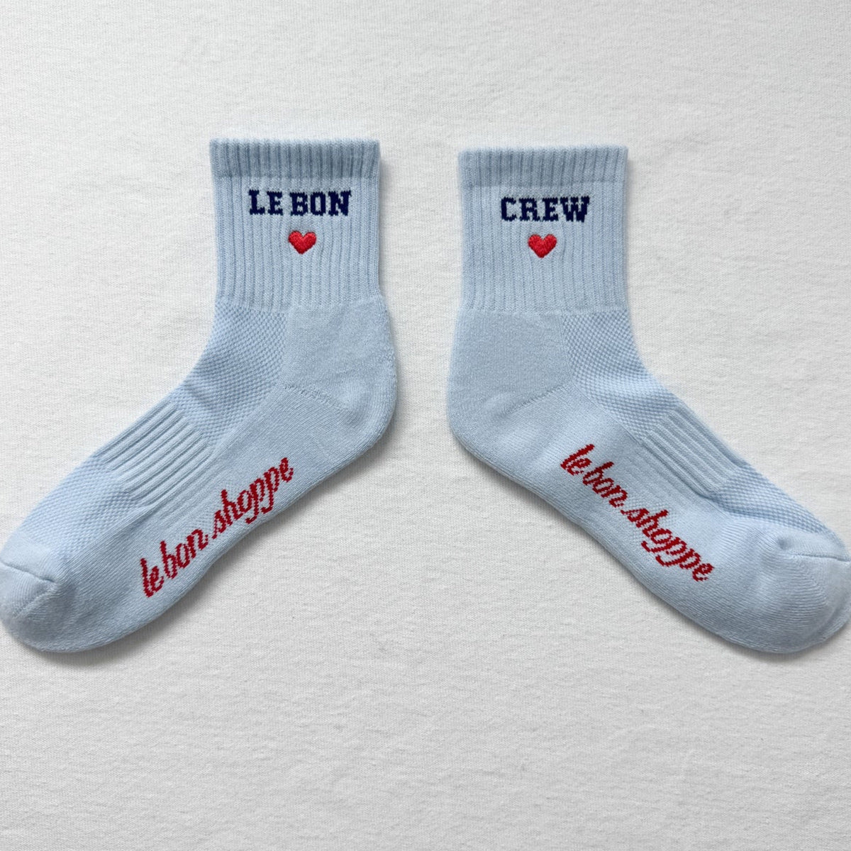 *NEW* Le Bon Shoppe Embroidered Crew Sky Blue