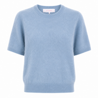 Amaya Brushed Cashmere Jumper Sky Blue