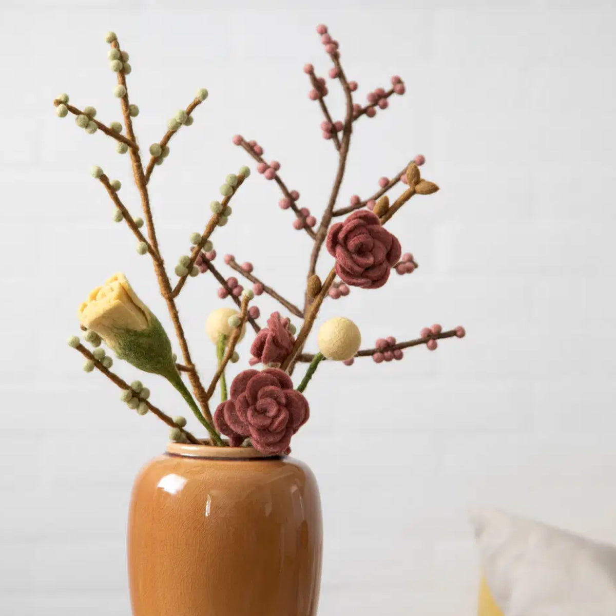 Felted Branch + rouge berries