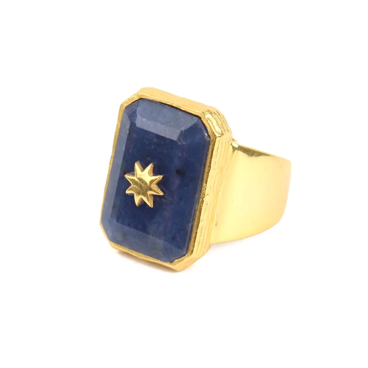 *NEW* Statement Ring Blue Sodalite Gold