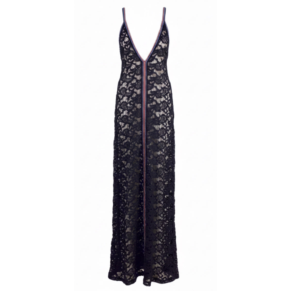 PITUSA Crochet Maxi Dress Black