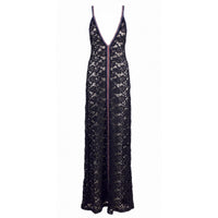 PITUSA Crochet Maxi Dress Black