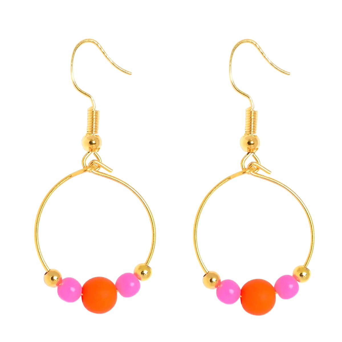 Bopper Earrings Orange/Hot Pink