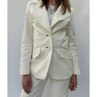 *SS26!* Topstitched Susan Jacket Off White