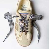*TREND* Charm Laces Navy Gingham