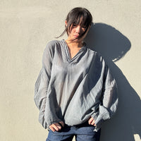 *NEW STYLE* Johanna Smock Top Grey