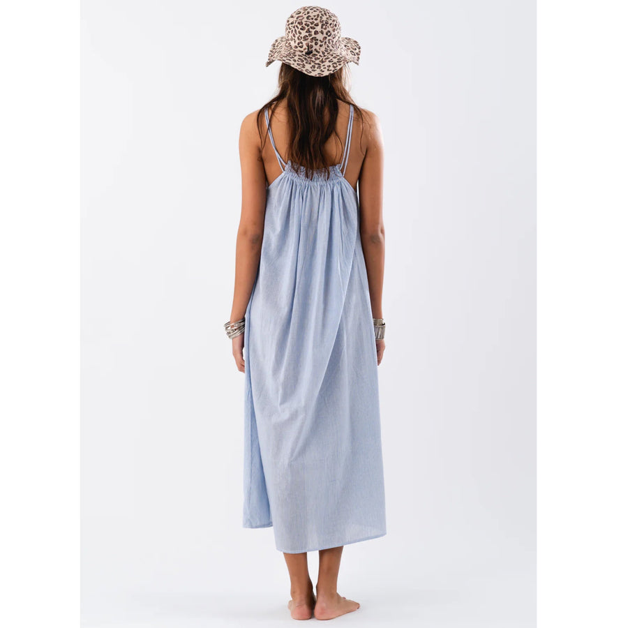 Lollys Laundry Emmeline Maxi Dress Blue Stripe