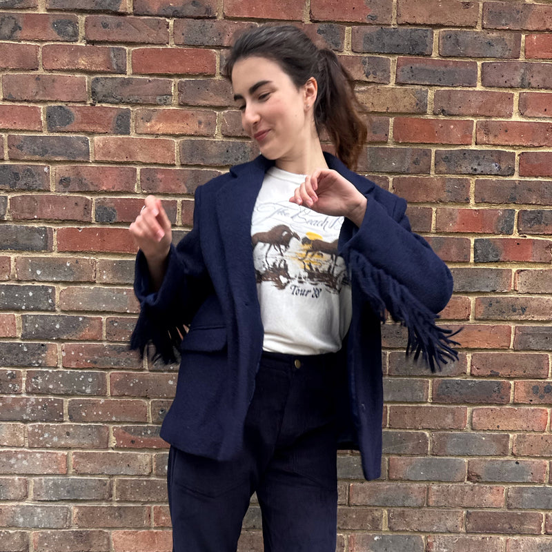 *NEW STYLE* Fringe Jacket Navy