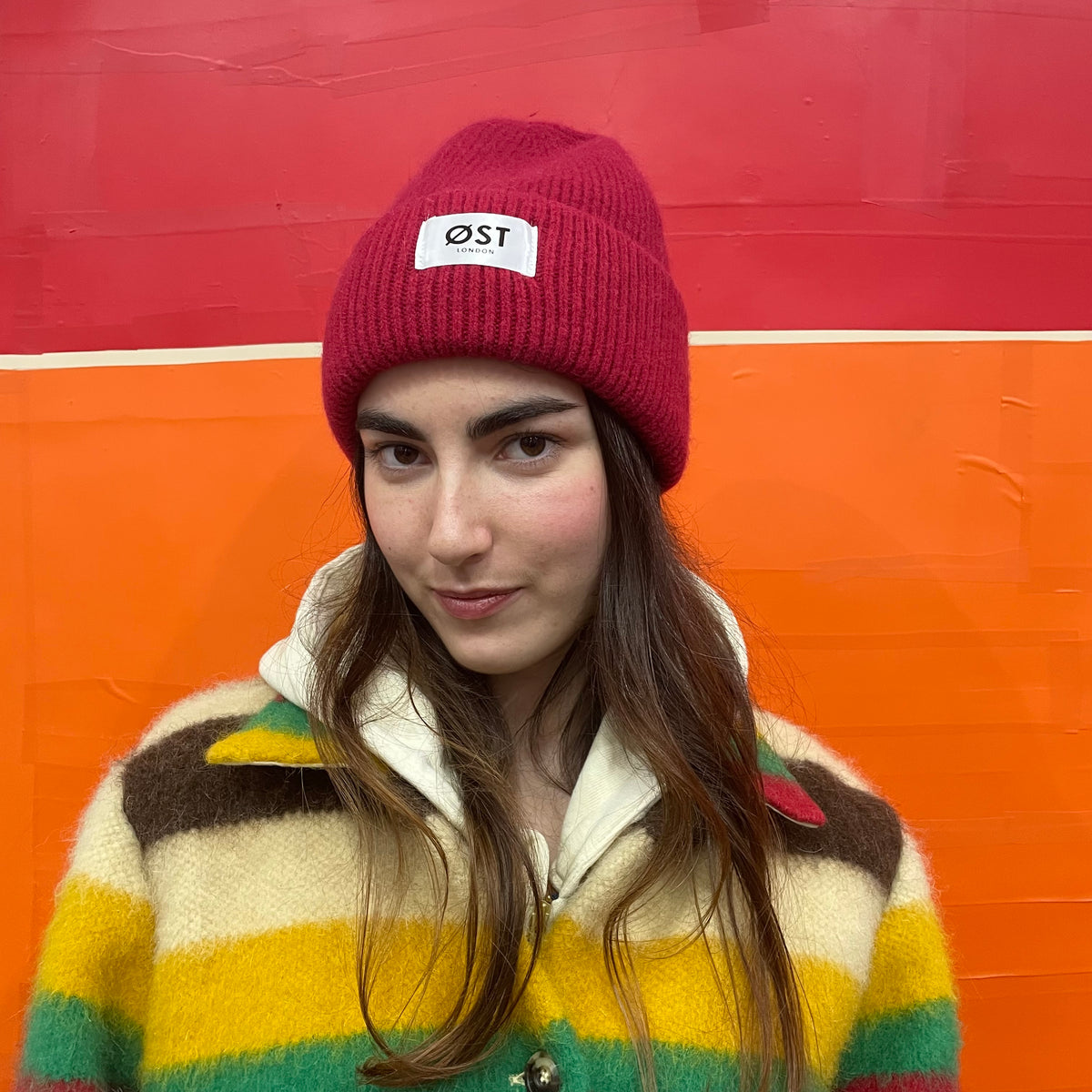 *BACK IN STOCK* Angora Beanie Dark Red