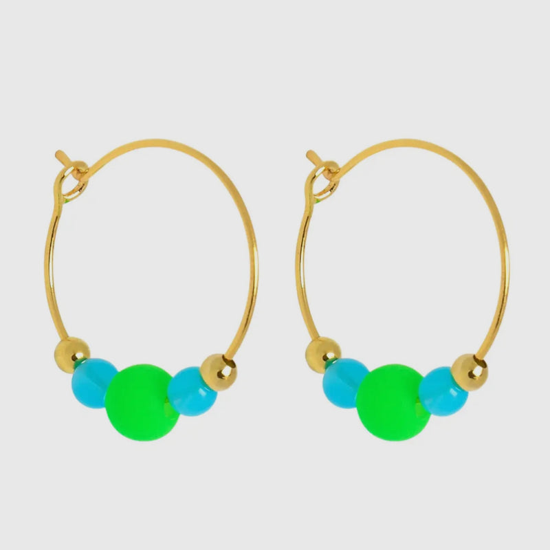 Colourpop Earrings Green/Turquoise