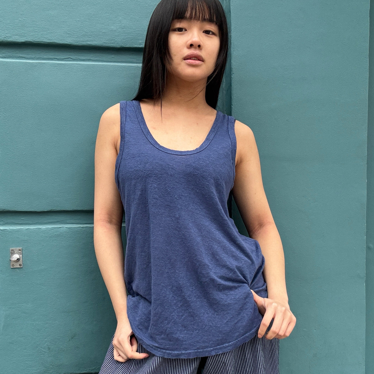*NEW STYLE* Linen Vest French Blue