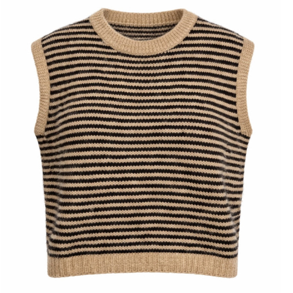 Brown Stripe Knitted Vest