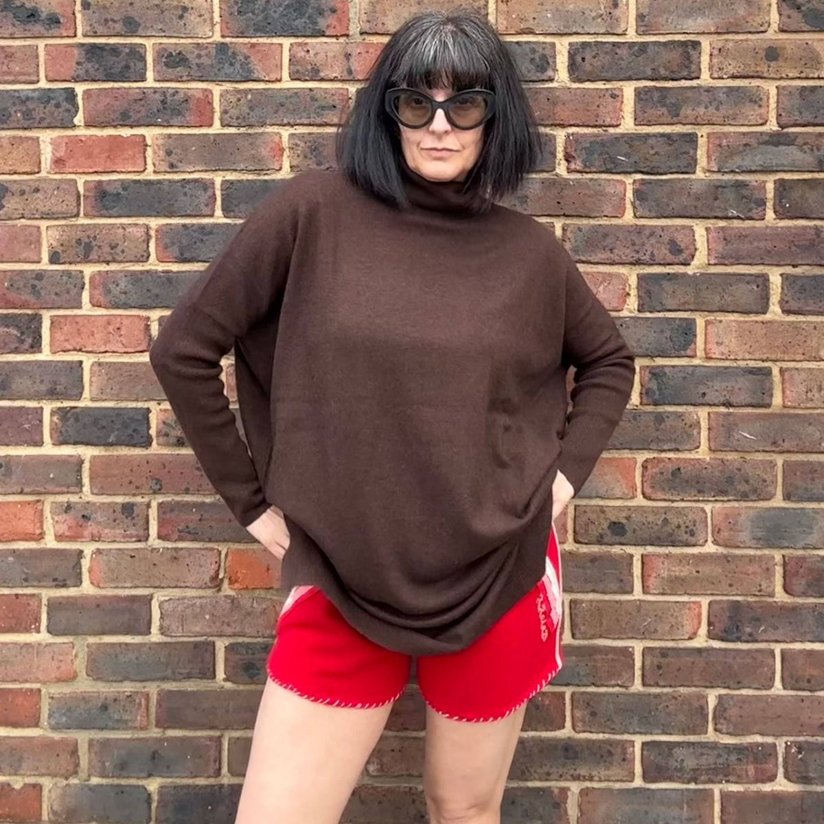 *NEW* Absolut Cashmere Extra Long Turtle Neck Chocolate