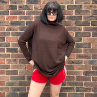 *NEW* Absolut Cashmere Extra Long Turtle Neck Chocolate