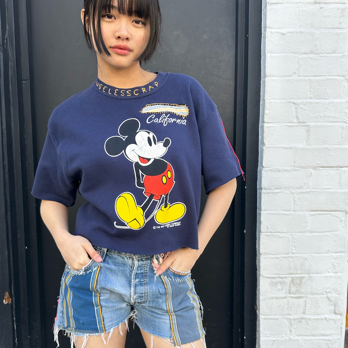 Useless Upcycled Vintage Mickey Mouse Sweatshirt