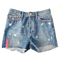 Useless Upcycled Denim Cut-Offs + Daisy Embroidery