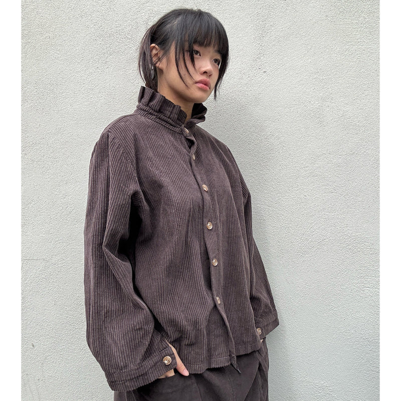 *NEW* Johanna Jumbo Cord Shirt Chocolate