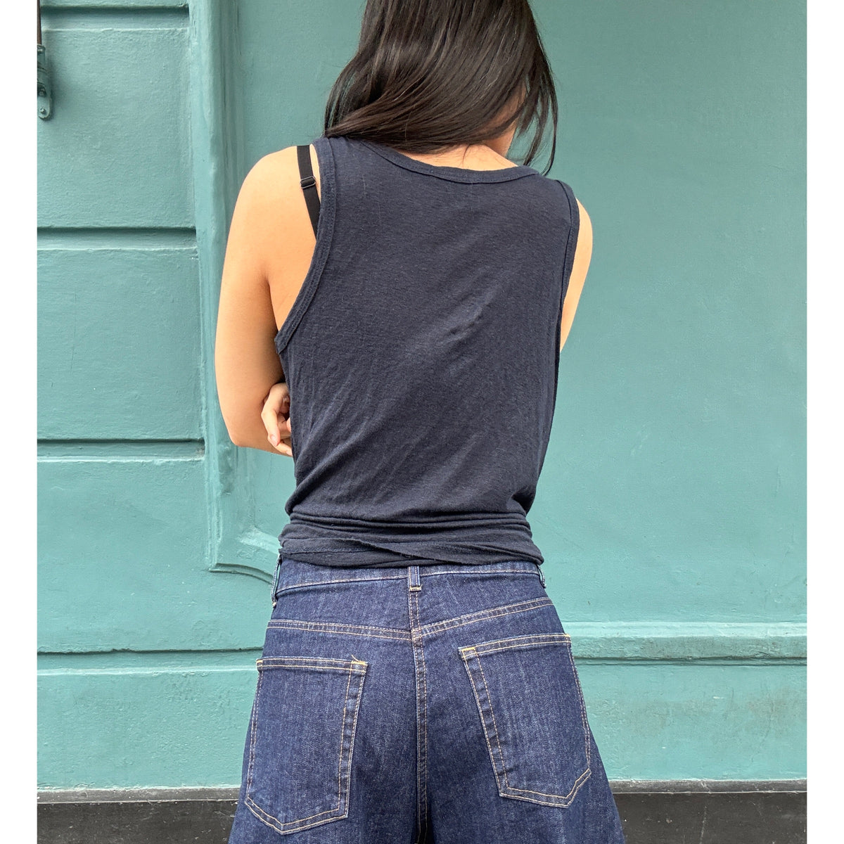 *NEW STYLE* Linen Vest Dark Navy