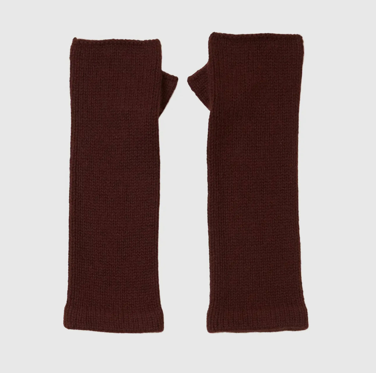 *NEW* Plain Cashmere Wrist Warmers Brown