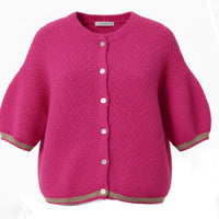 *NEW STYLE* Fuchsia Short Sleeve Cardi