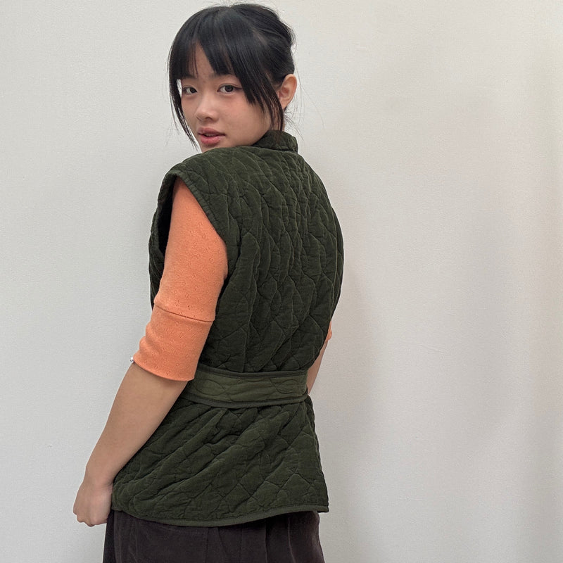 *NEW* Johanna Babycord Gilet Olive