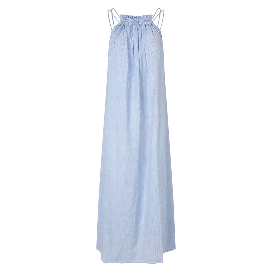 Lollys Laundry Emmeline Maxi Dress Blue Stripe