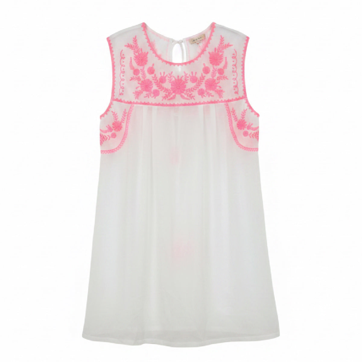 Neon Embroidered Beach Dress