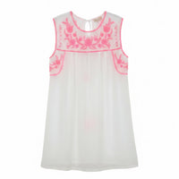 Neon Embroidered Beach Dress