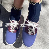 *Just landed* Petite Ruffled Hugger Crew Navy/Butter